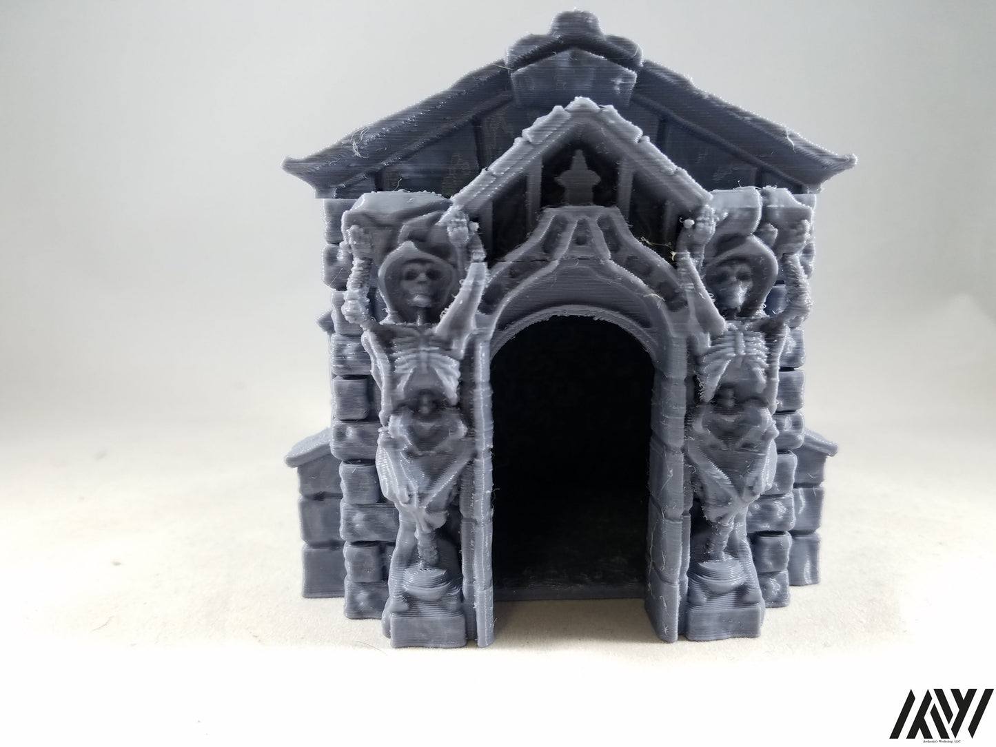 Mausoleum w/ Sarcophagus and Coffin