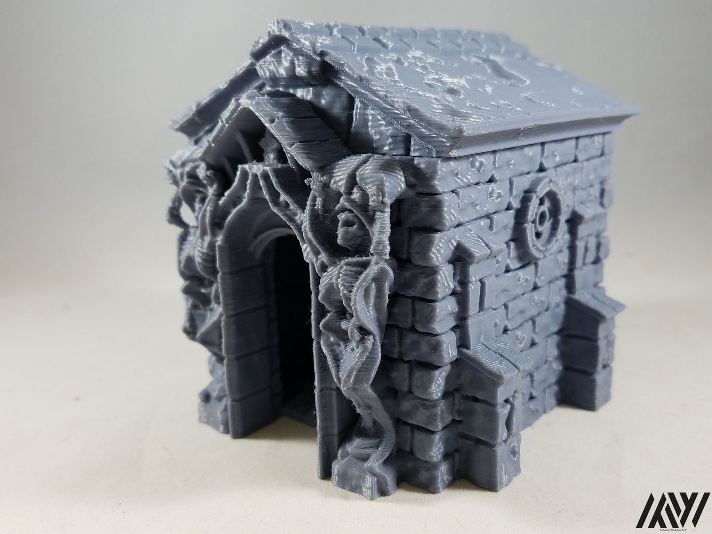 Mausoleum w/ Sarcophagus and Coffin