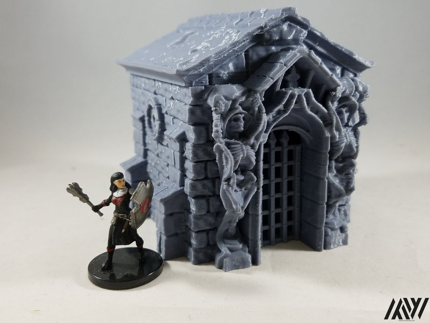Mausoleum w/ Sarcophagus and Coffin