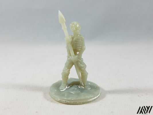 Skeleton w/ Spear and Damaged Skull