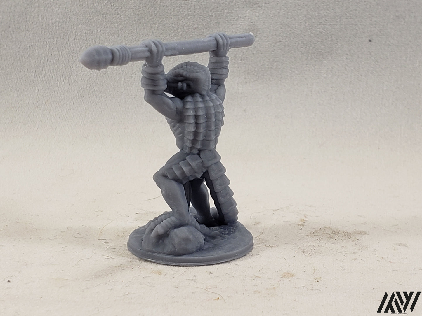 Lizardfolk Warrior with Spear Raised