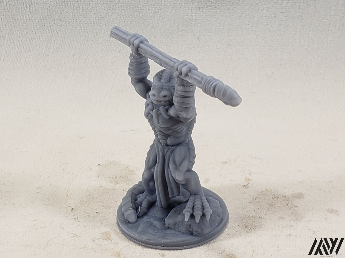 Lizardfolk Warrior with Spear Raised