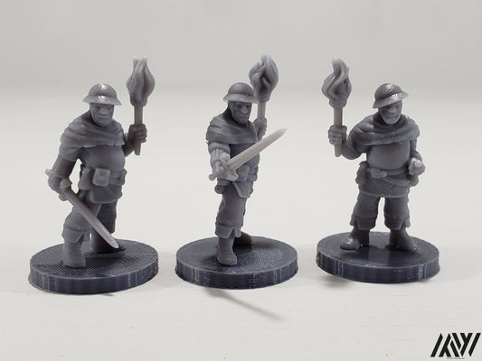Town Guard with Torches Set