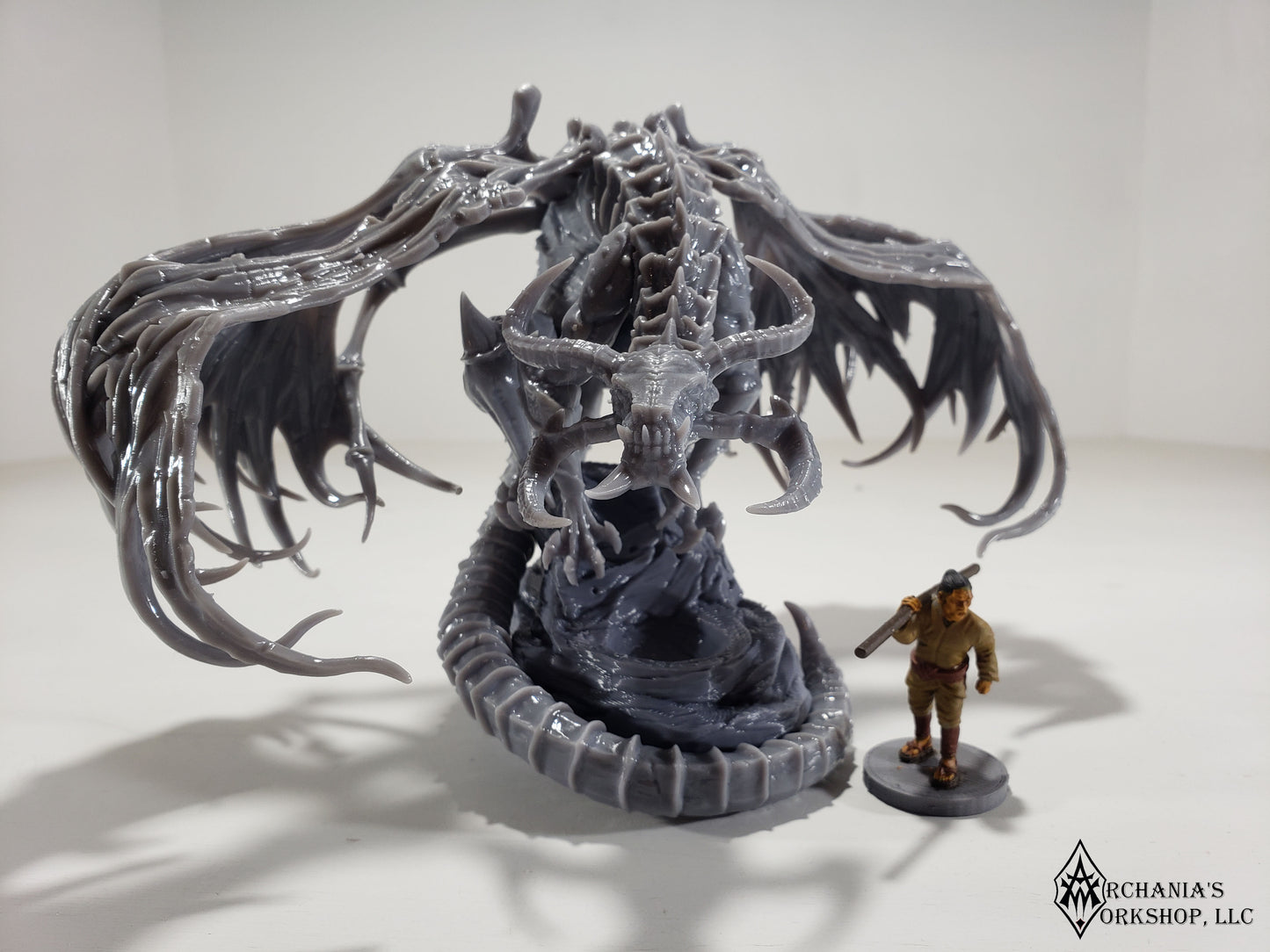 Black D20 Dragon