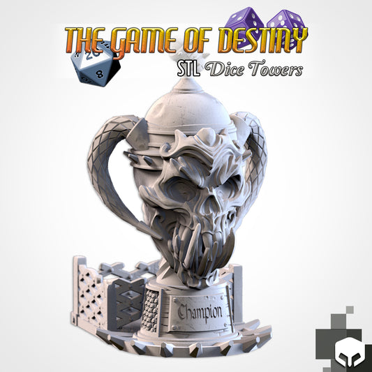Skull Trophy Dice Tower